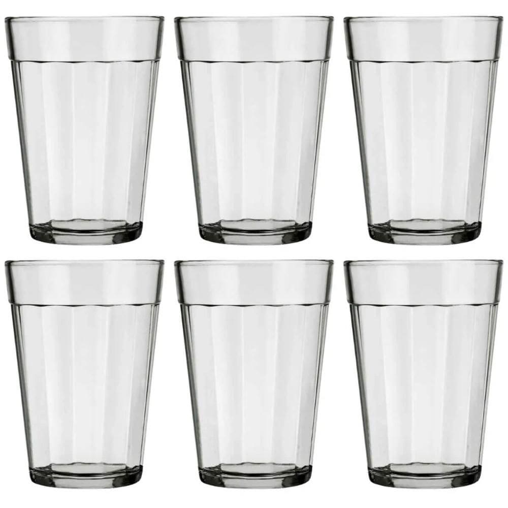 Kit 6 Copos Americanos Vidro Transparente 190ml Café Cerveja Bar Nadir Figueiredo