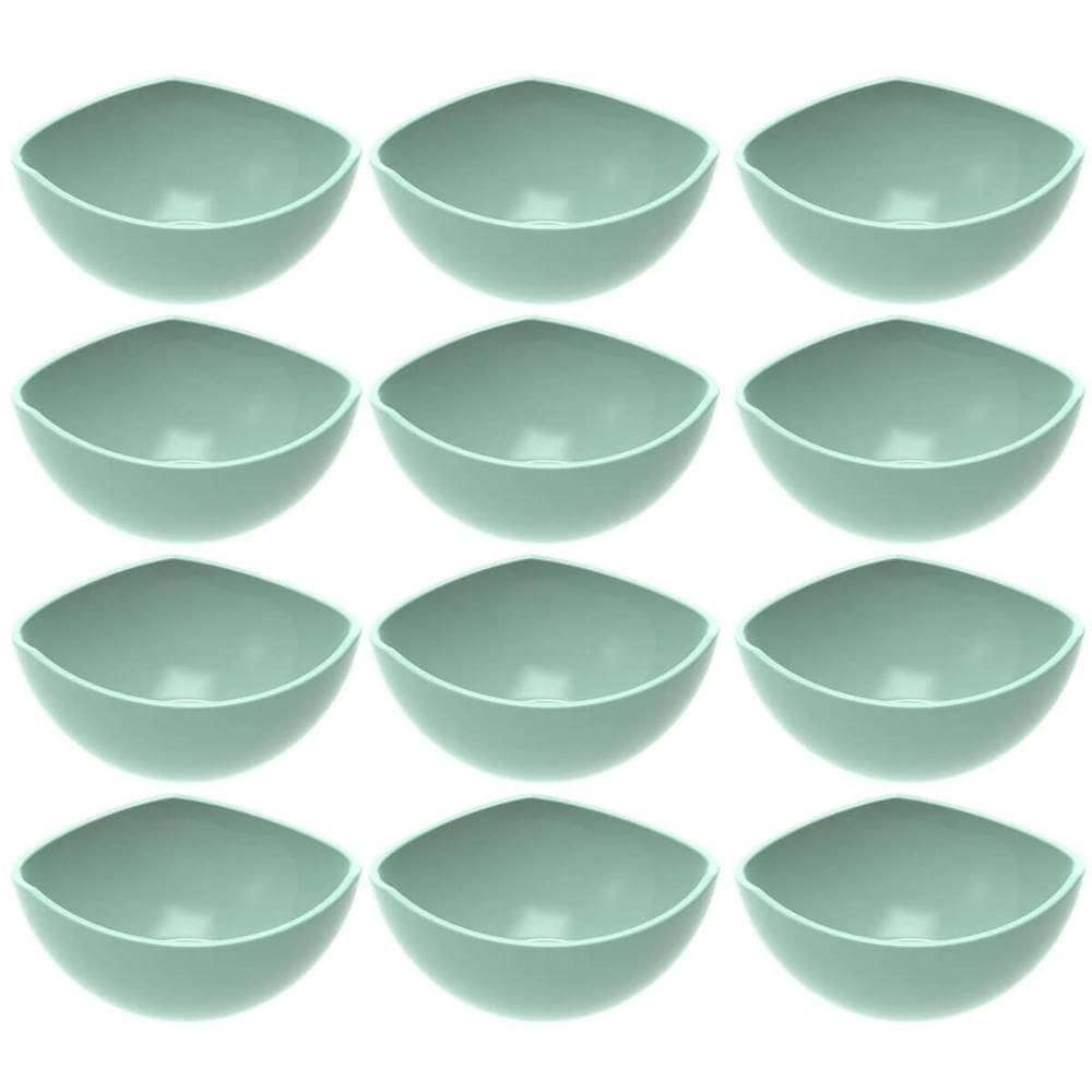Kit 12 Bowl Trio Crippa Verde Menta Cumbuca Grande 500ml Plástico Salada Sopas Caldos