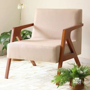 Poltrona Decorativa Madeira Maciça - Itália - Art Salas
