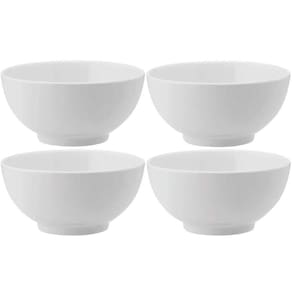 Kit 4 Bowls de Melamina Branca 10,3x5,2cm Serata 200ml Haus Concept Cumbuca para Caldos