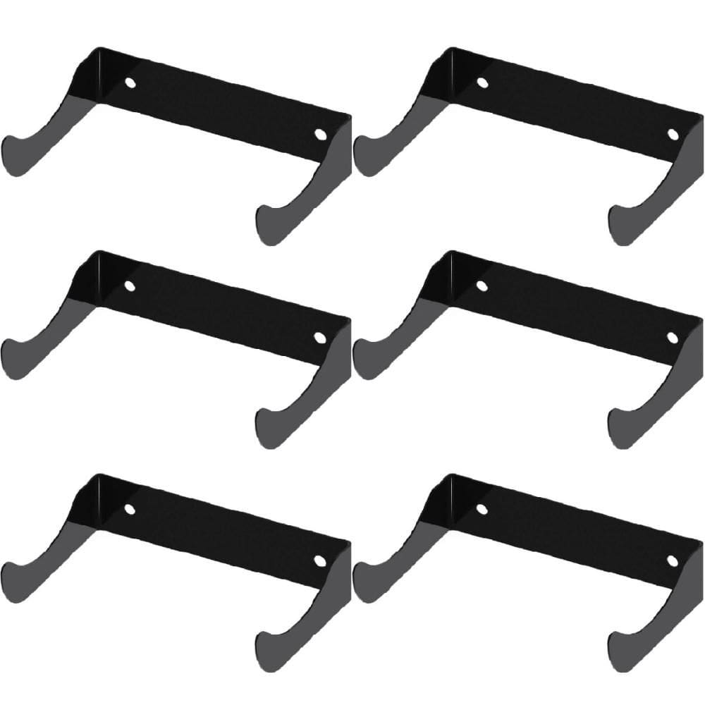 Kit 6 Suportes Para Garrafa de Vinho em Aço Adega de Parede Preto Adega Suspensa Horizontal para Bar