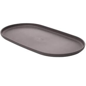Travessa Oval Bambu Plástico 38x21cm Prato Bandeja Servir Petisco Salgados Lines Lyor