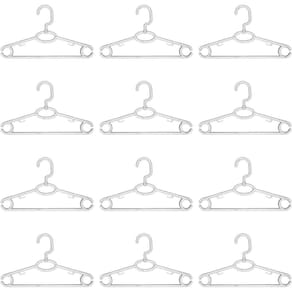 Kit 12 Cabides de Roupa Giratório Regata Transparente 42cm Adulto para Closet Magazzino