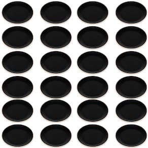 Conjunto 24 Pratos Rasos 21,5cm Sushi Sashimi Melamina Preto