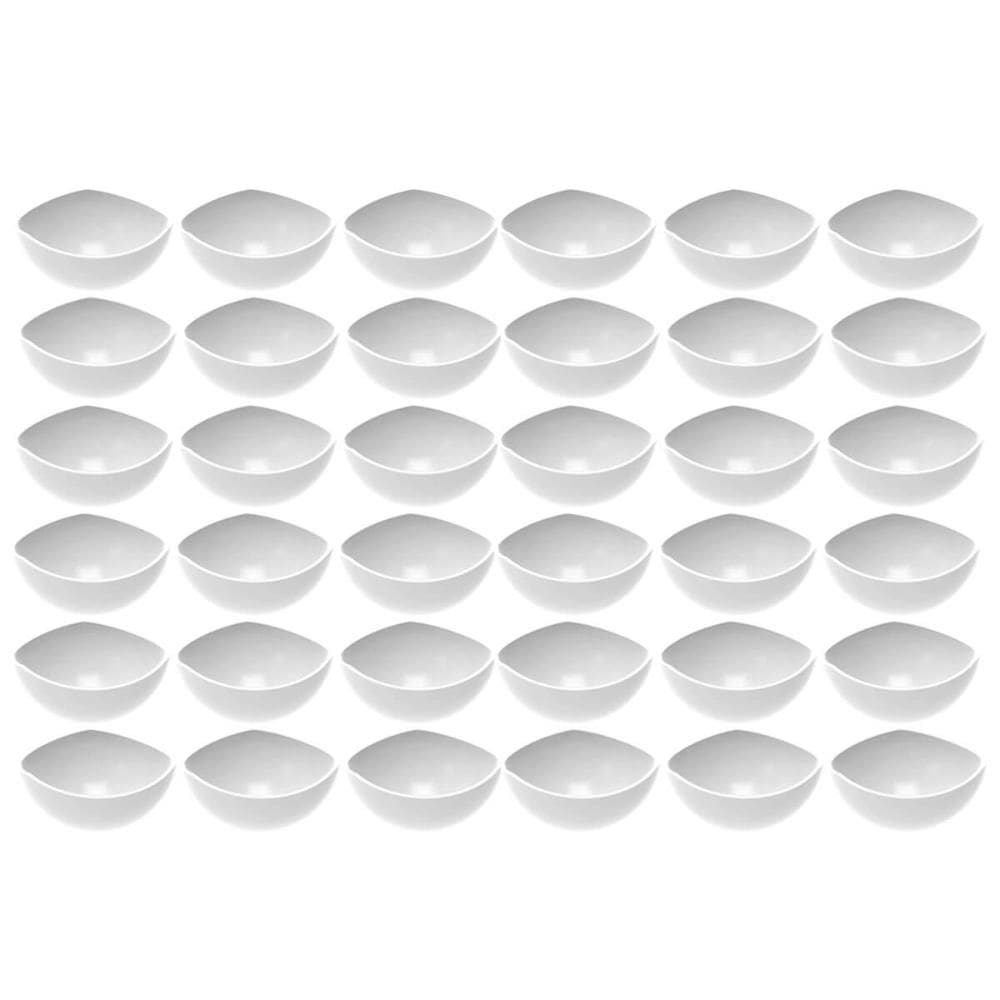 Kit 36 Potes para Sobremesas Doces 265ml Plástico Branco Restaurante Hotel Crippa