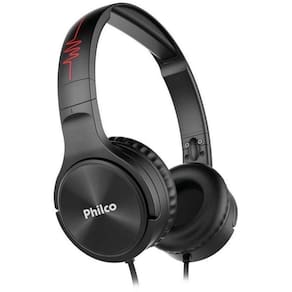 Fone De Ouvido Com Fio Headphone Philco - C/ Microfone Preto