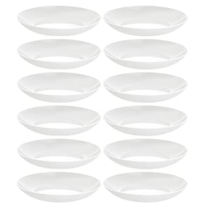 Kit 12 Pratos Fundos Tramontina de Porcelana Brancos 22cm Sophia Sopas Caldos Restaurantes