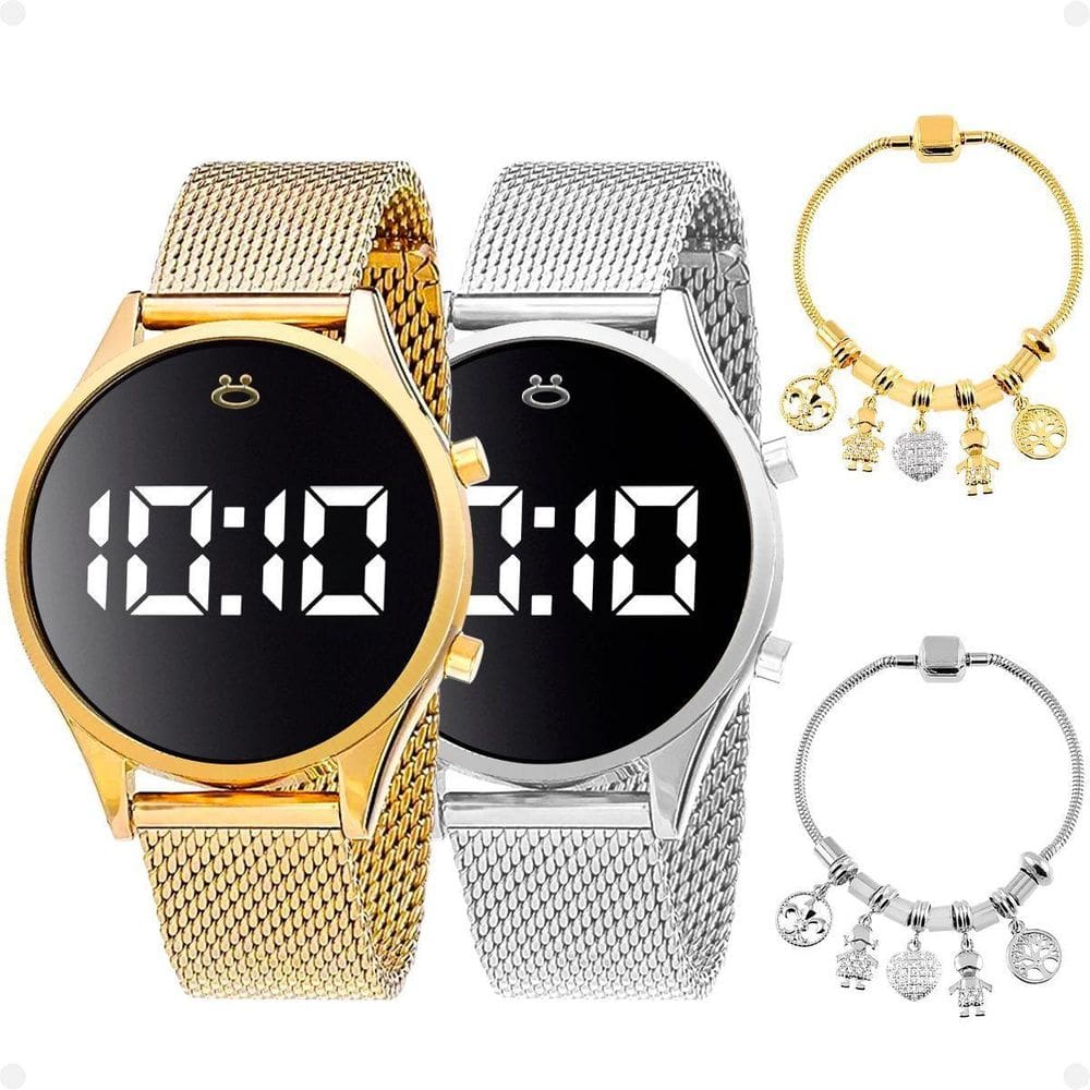 Relogio Feminino Digital Pulseiras Relogio Silicone Led