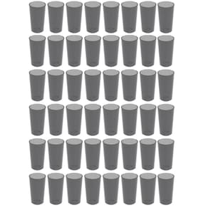 48 Copos Alto Crippa 500ml Plástico Fumê Escolar Refeitório Lanche Restaurante