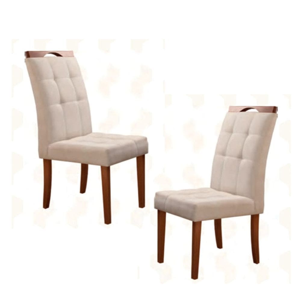 Cadeiras para Mesa de Jantar Estofada - Berlim - Art Salas