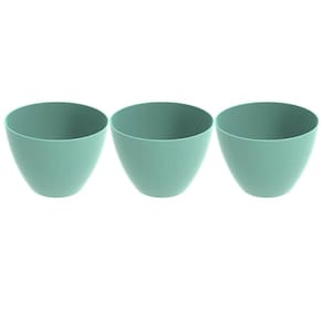 Kit 3 Tigelas Redonda Grande 6,2L Verde Menta Crippa Travessa Servir Salada Frutas Pratos Quentes