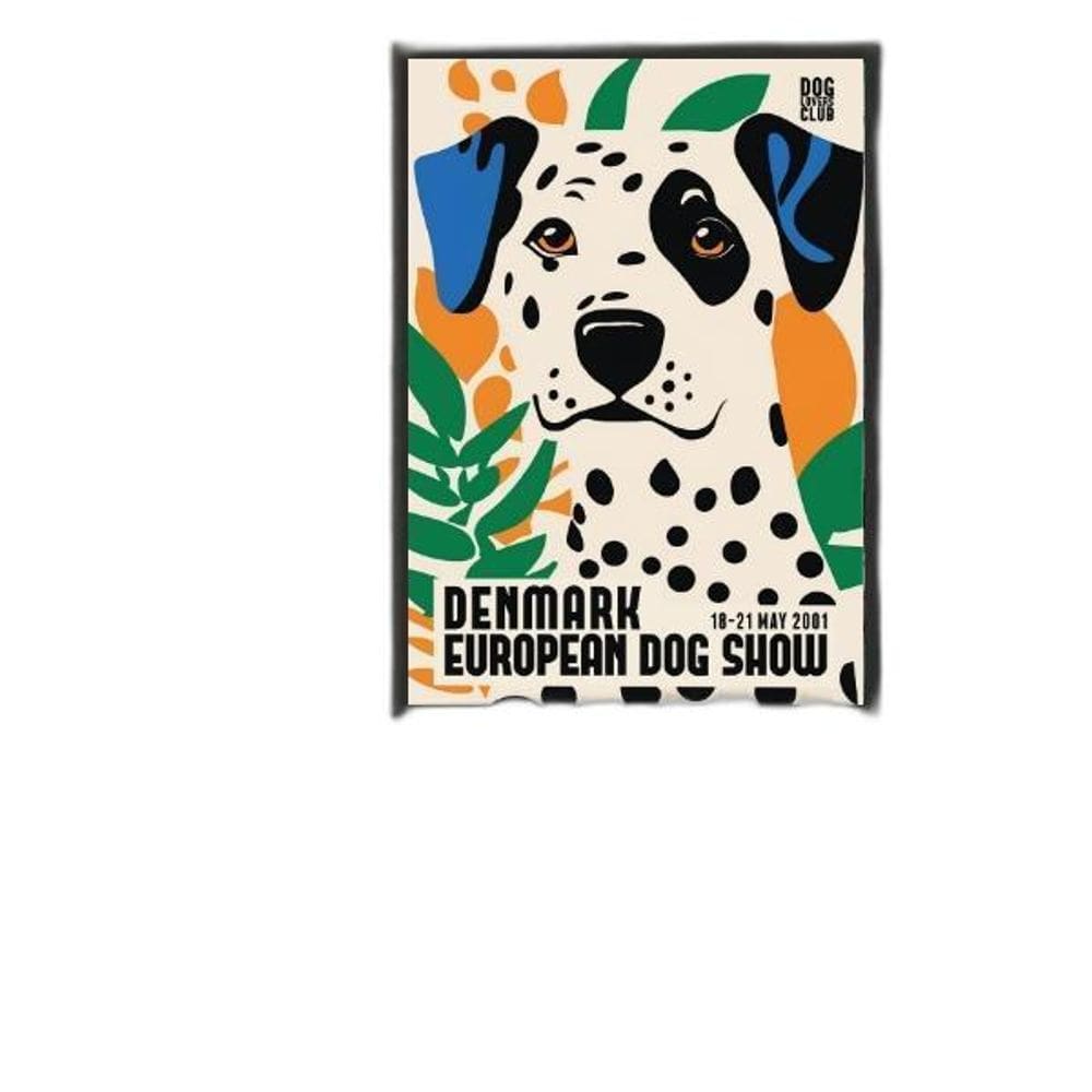 Quadro Dálmata - Denmark Dog Show Poster 33X24Cm