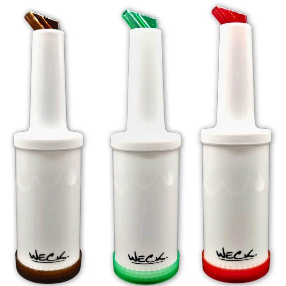 Kit 3 Garrafa Store`n Pour 1L Marrom Verde Vermelha Flair Bartender Caldas