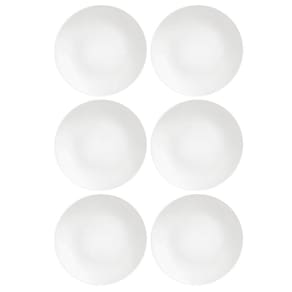 Kit 6 Pratos Rasos Tramontina Porcelana Branco 28cm Sophia Mesa Posta Restaurante