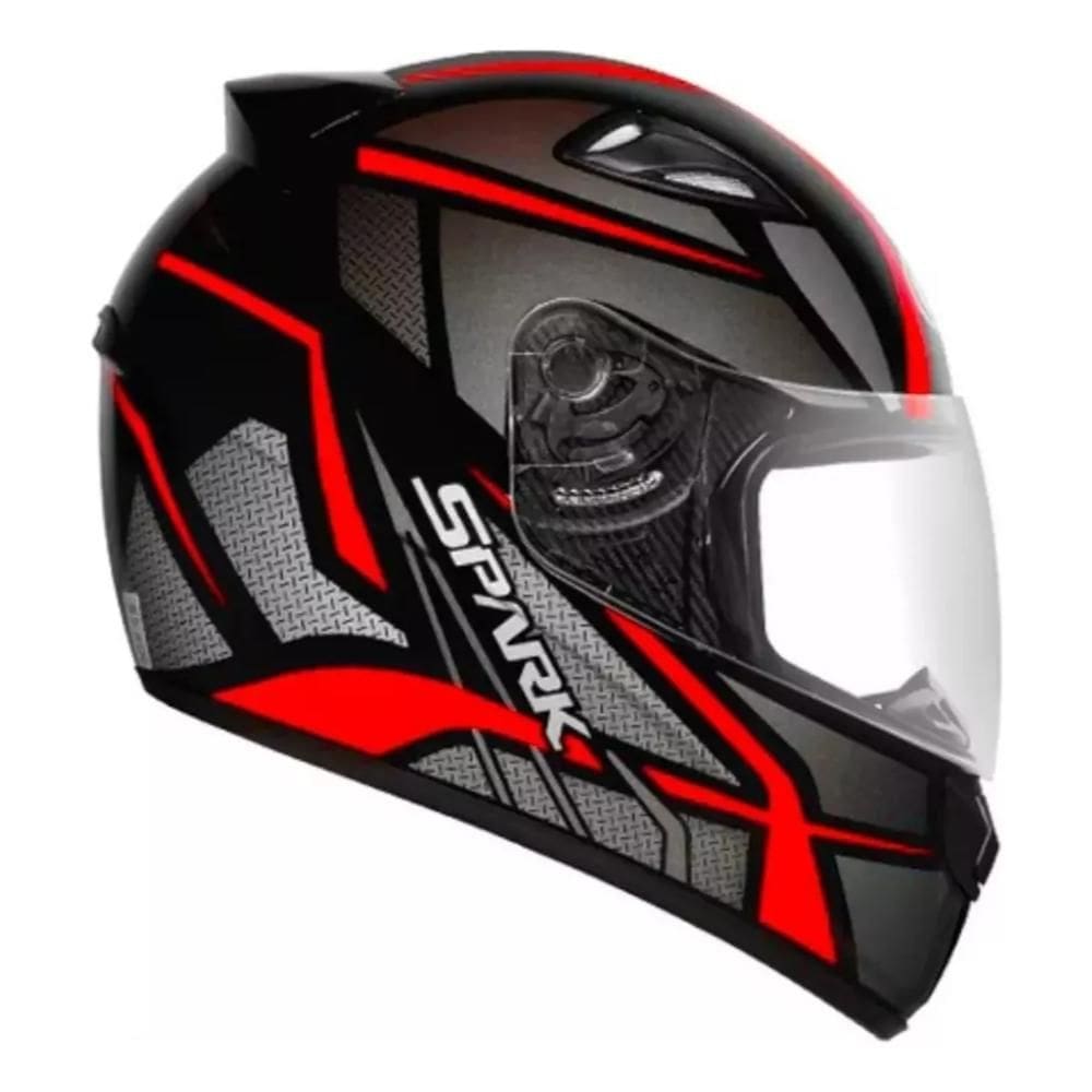 Capacete Ebf New Spark Spider Preto Vermelho