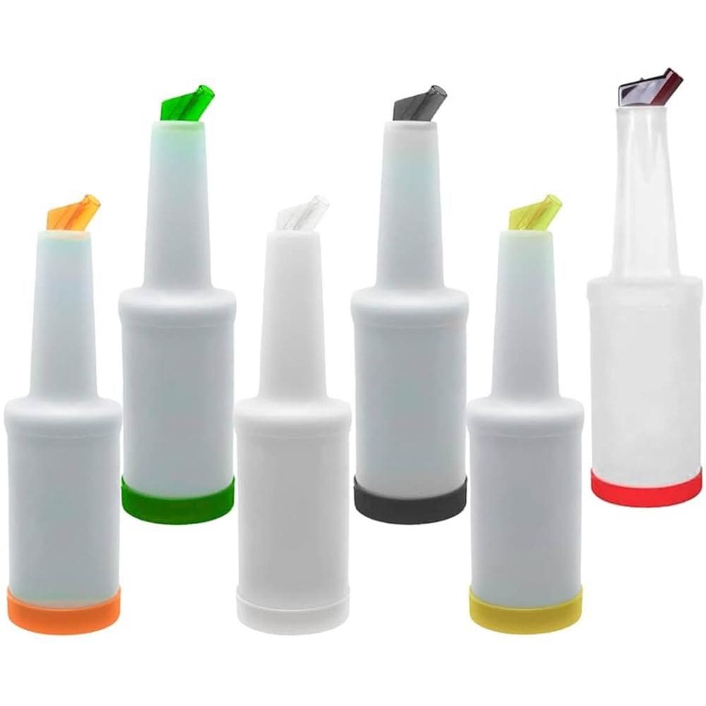 6 Garrafas Store`n Pour 1l Coloridas Sucos Licores Drinks Bartender Mixologista