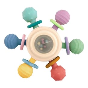 Mordedor Chocalho Spinner Com Ventosa Brinquedo Bebê Buba