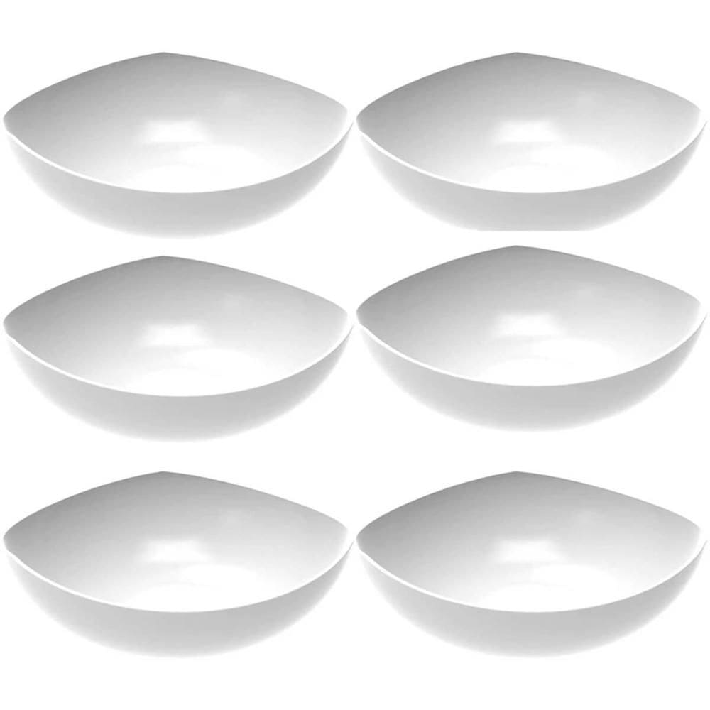 Kit 6 Saladeiras Tigelas Brancas Trio Plástica Crippa Salada Pipoca Sobremesa