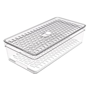 Organizador de Geladeira com Grade 2,8L Transparente Médio Frutas Legumes Crippa