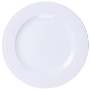 Prato Branco Porcelana 27cm Raso Tramontina Vibrare Aba Larga Avulso Mesa de Jantar