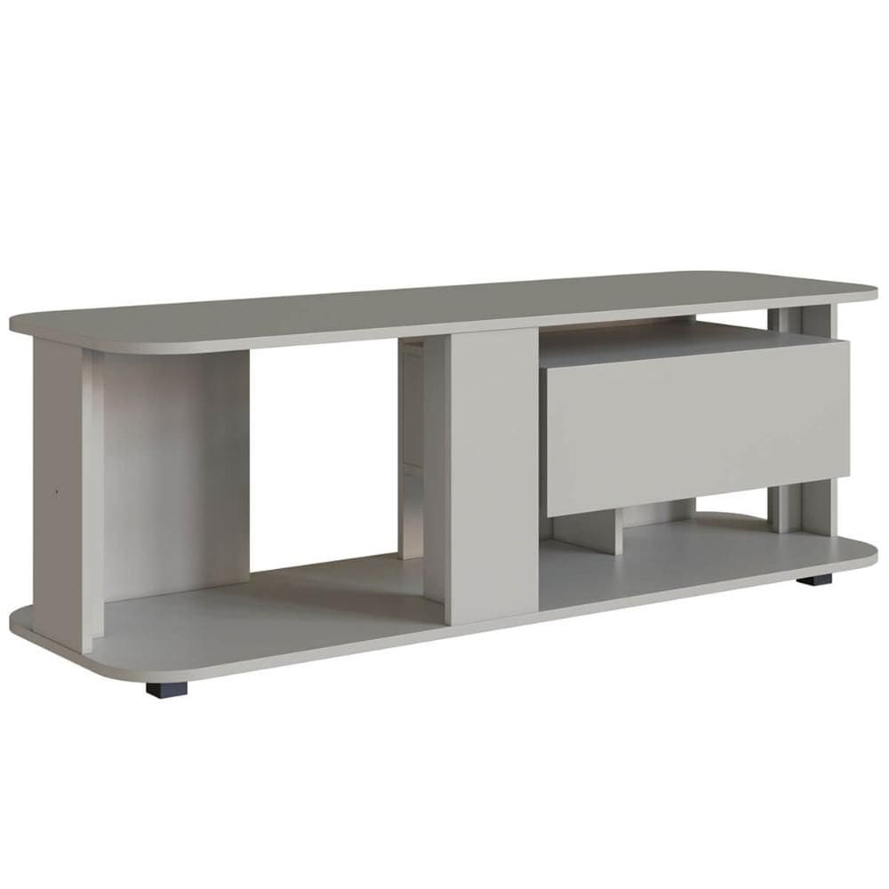 Estante Baixa Rack Tv até 55” 135x45x47cm Gaveta Iluminação Led RGB RA0136 Arenas