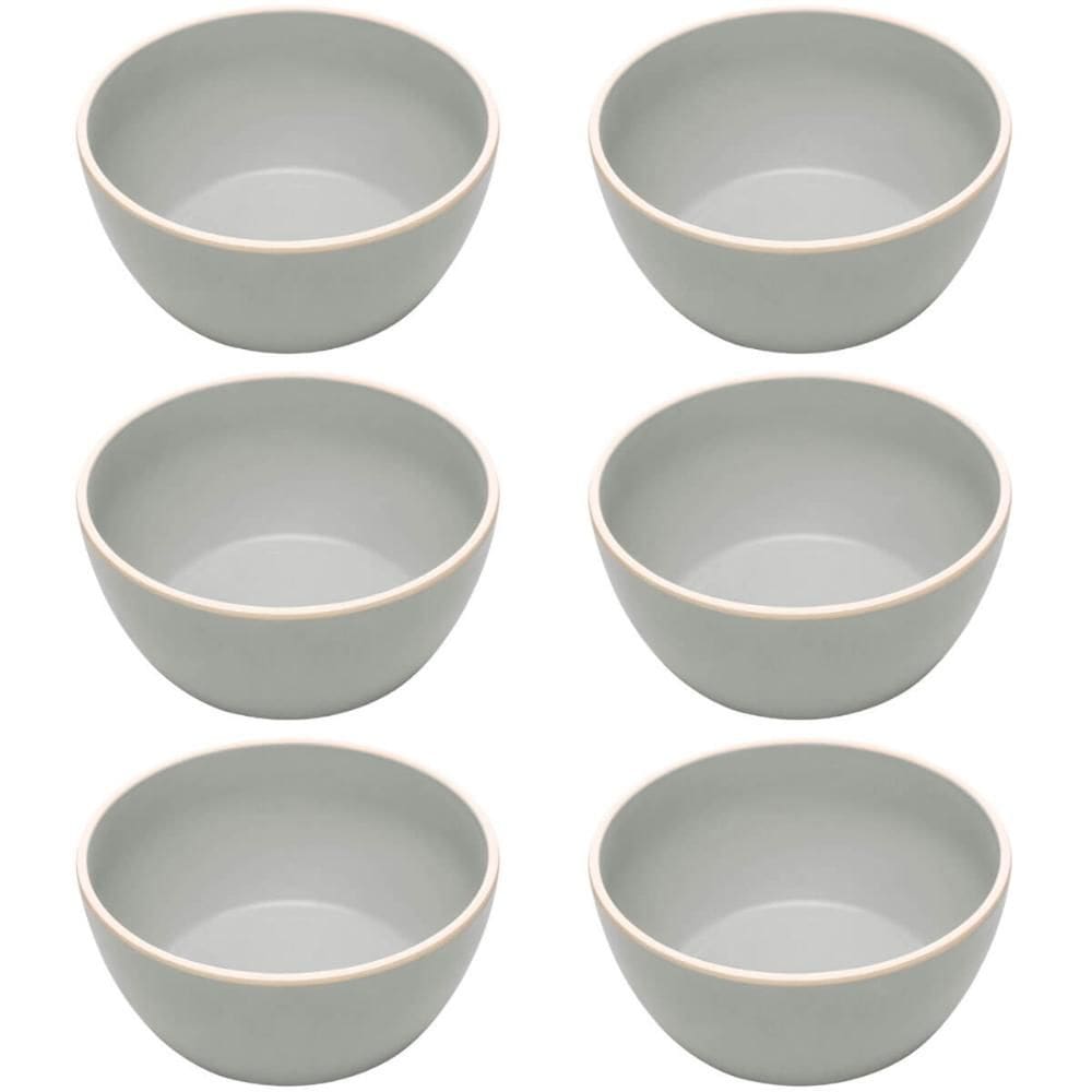 Kit 6 Bowls Melamina Tigela 600ml Cinza Class Wolff Cumbucas