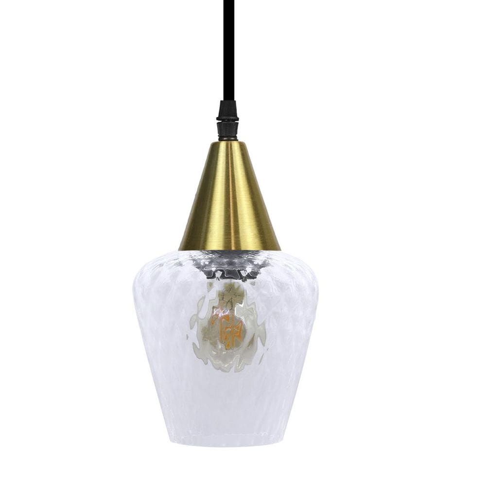Pendente Monalisa Pp Boreal Transparente E27 Bivolt Ouro