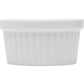 Jogo 50 Ramekin Canelado Porcelana 40ml Classic Branco Lyor Molheira Servir Caldas