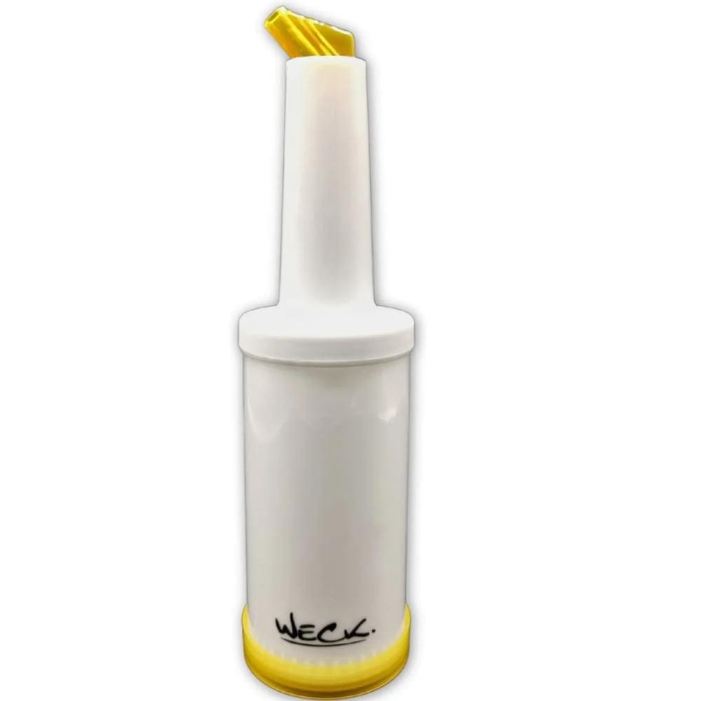 Kit 4 Garrafa Store`n Pour 1l Amarela Weck para Licores Caldas Sucos Bartender