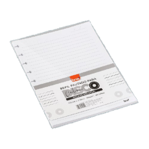Folhas pautadas 90g caderno de disco inteligente Médio BRW