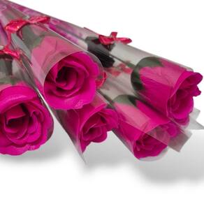6Un De Rosas Individuais Artificiais - Presente Dia Das Mães