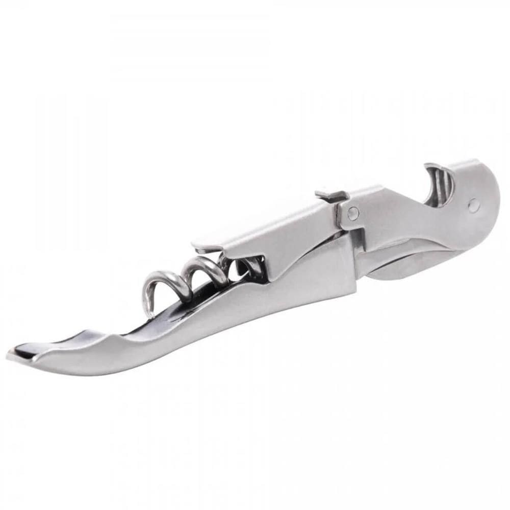 Saca Rolhas Inox para Vinho 11cm 2 Estágios Abridor de Garrafa Profissional Lyor