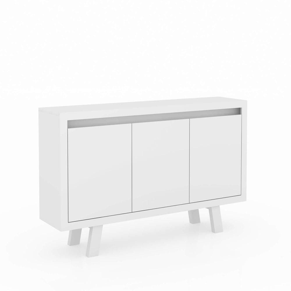 Balcão para Escritório com 3 portas ME4120 Branco Tecnomobili