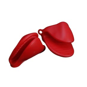 Pegador De Panelas Luva De Silicone Bico Térmico Mimo Style Vermelho 2 Und - Sn916
