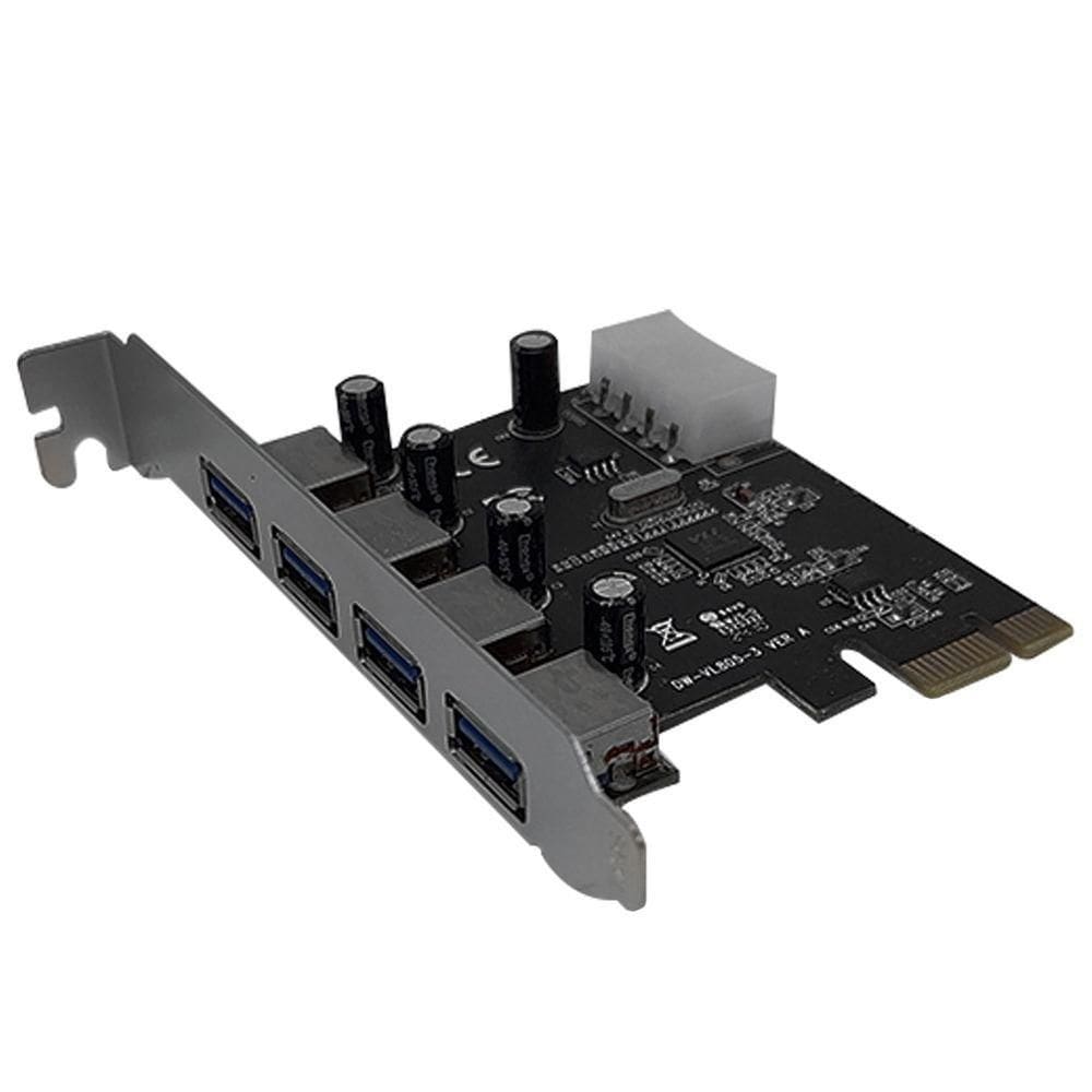 Placa Pci-e Controladora Comtac, 4 Portas Usb 3.0 - 27129349-r.03