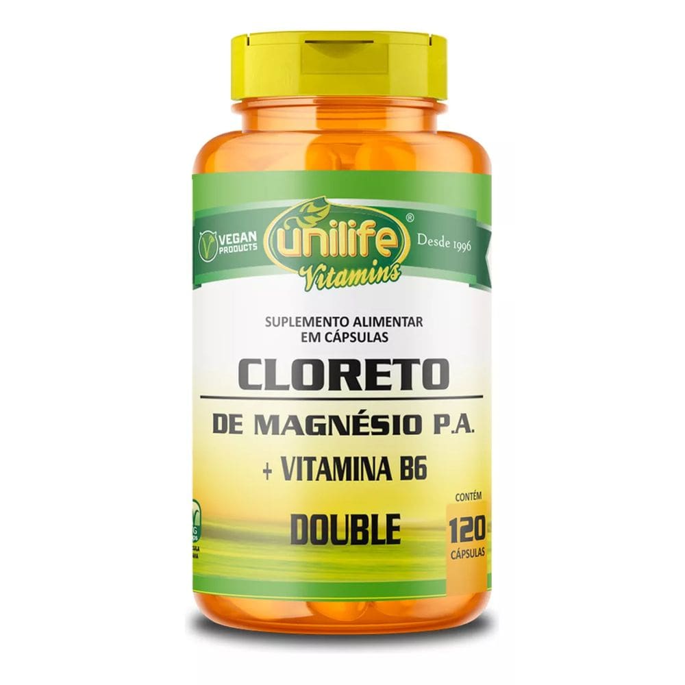 Cloreto de Magnésio P.A. + Vit B12 810mg 120 Caps - Unilife
