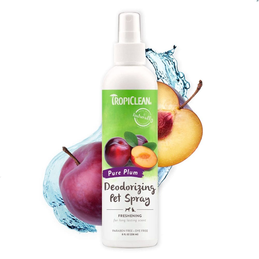Spray de perfume TropicLean Pure Plum Dog, removedor de odor de 240 ml