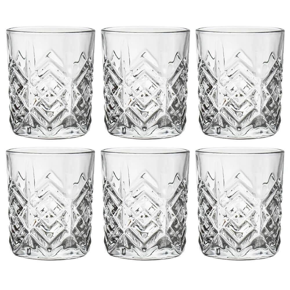 Jogo de Copos de Vidro De Whisky Zenith Transparente 310ml 6 peças - Casambiente