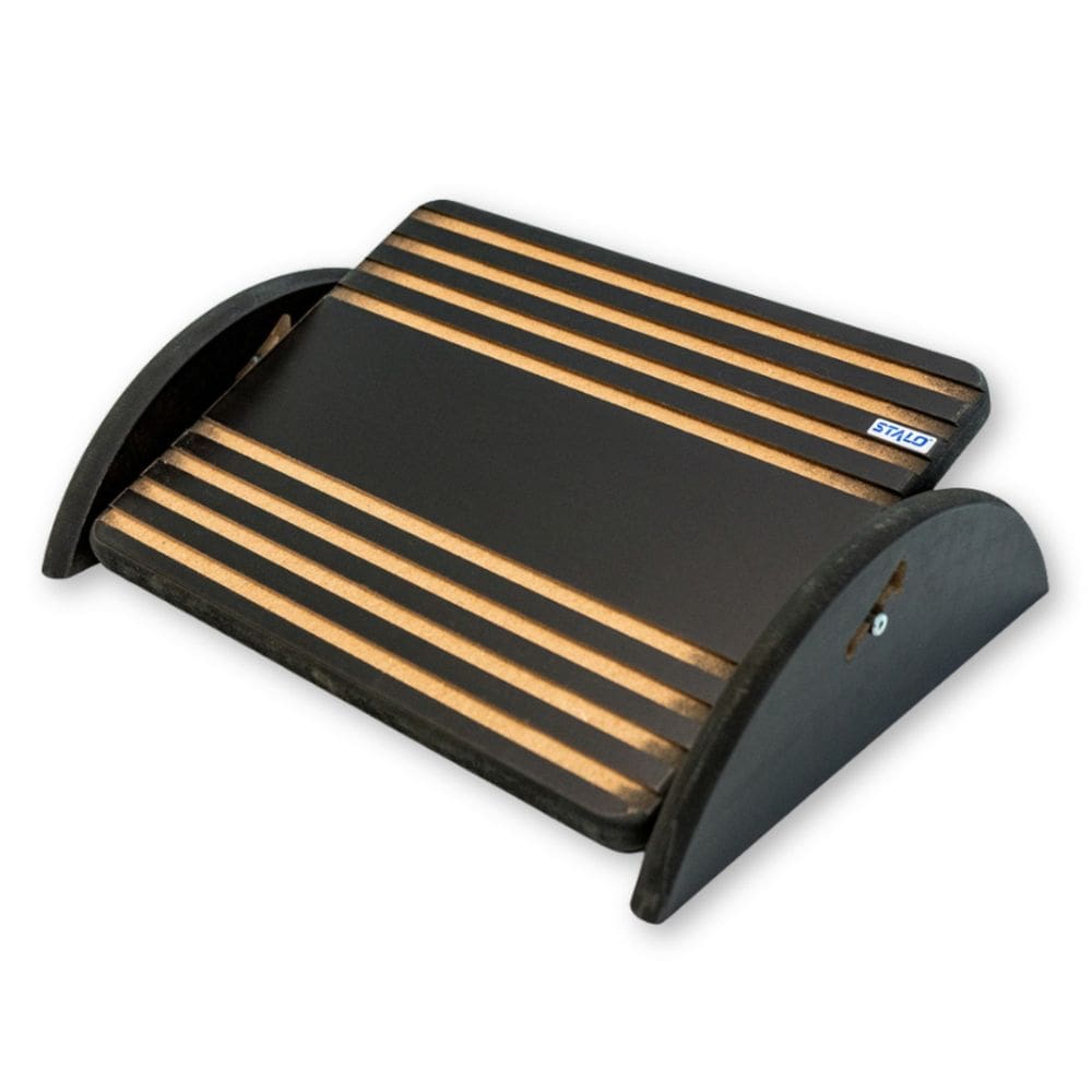Apoio Suporte Ergonômico para os Pés com Regulagem de Altura Preto Black Piano