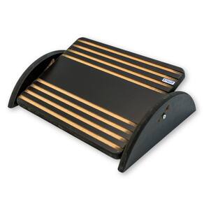 Apoio Suporte Ergonômico para os Pés com Regulagem de Altura Preto Black Piano
