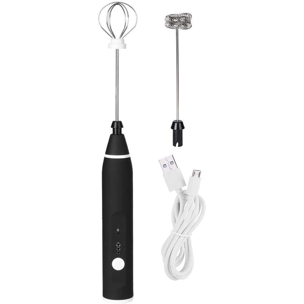 Batedeira de ovos, batedeira elétrica automática para ovos, espumador de leite, misturador PRETO