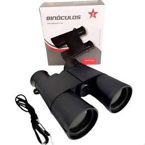 Brinquedo Binóculo Preto Ajustável Com Cordão Visão De 6x35