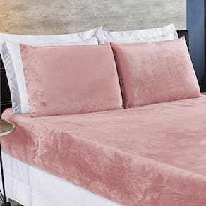 Jogo Cama Lençol Casa Scarpa Biasoft Queen 3 Peças - Rosa