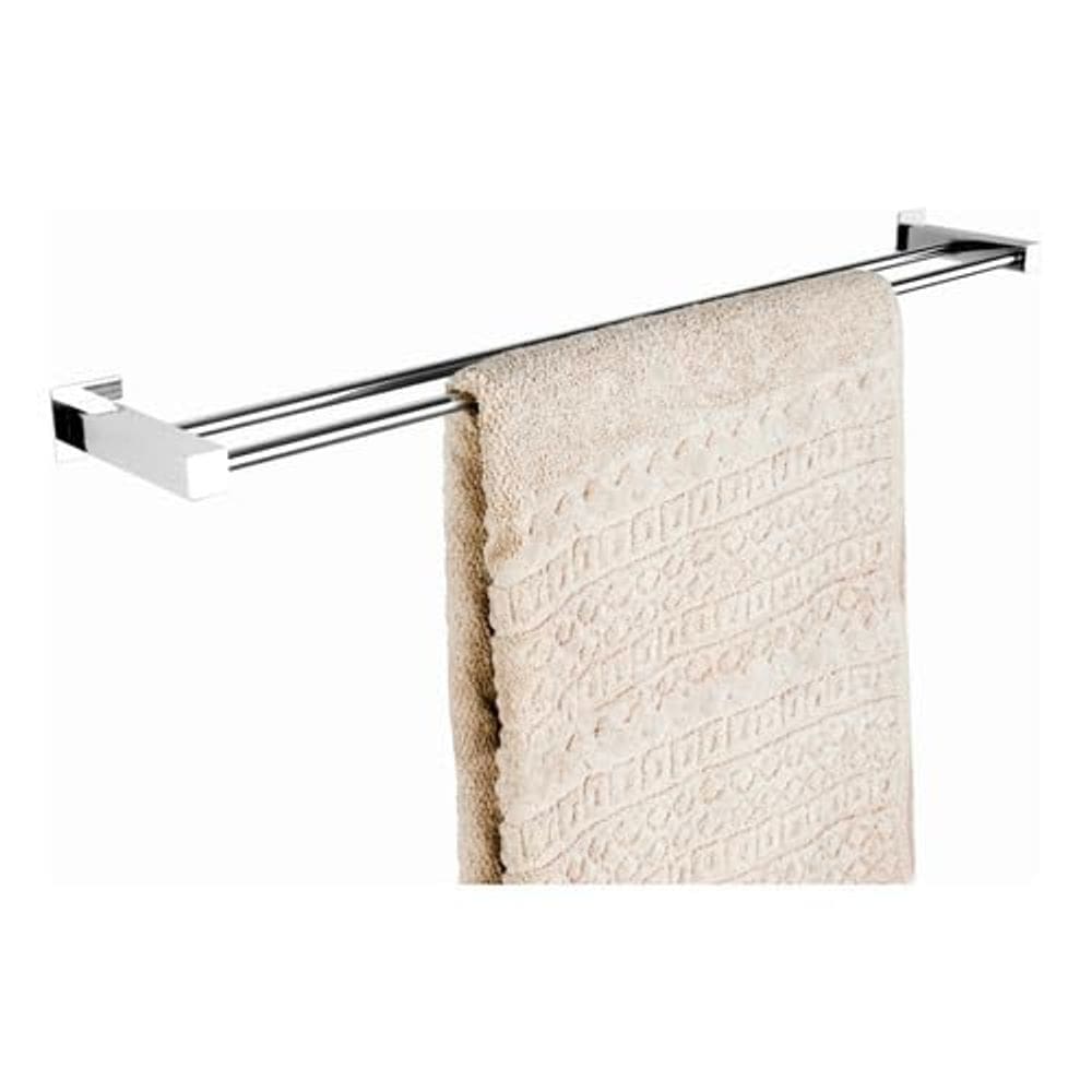 Porta Toalha Toalheiro Duplo 60cm para Banheiro Inox 304 - Qred4012