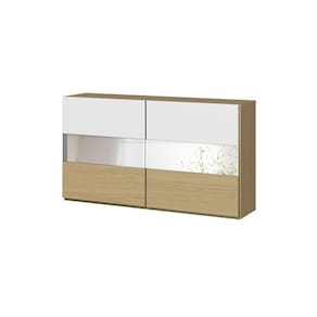 Armário Aéreo 120cm com 2 Portas de Vidro Clara Plus Atacama Branco Aramóveis
