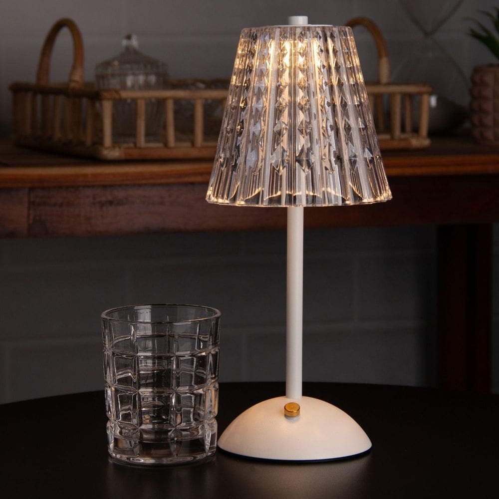 Abajur Luminária Led 3 Tons 12,5X30Cm Usb Touch Mesa Decor