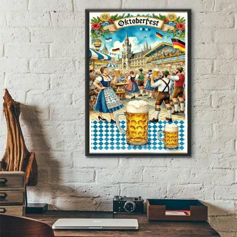 Quadro Poster Festa Oktoberfest - Cerveja 33X24Cm
