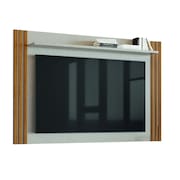 Painel Ripado Para TV Até 65 Polegadas Com Prateleira Sul Madeirado / Off White Notável