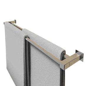 Toalheiro Duplo 60Cm Aço Inox 304 Polido Ou Preto Fosco