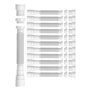 Kit 12 Sifão Sanfonado Flexivel Branco Pia Banheiro Cozinha